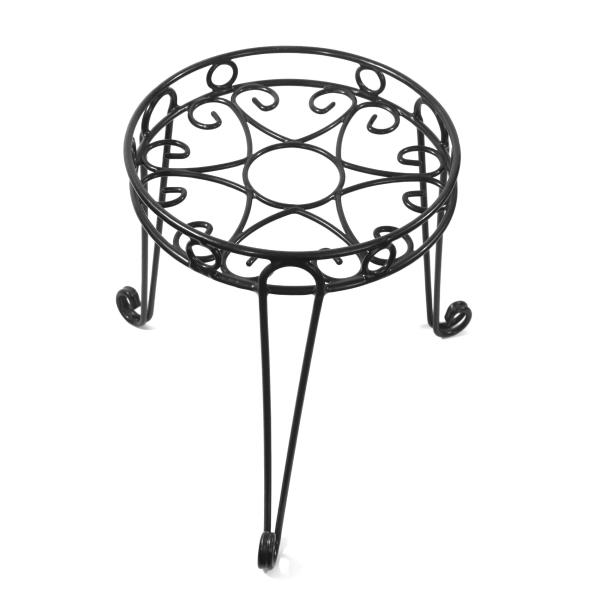 מעמד עם פירזול בעיצוב כפרי ,שחור